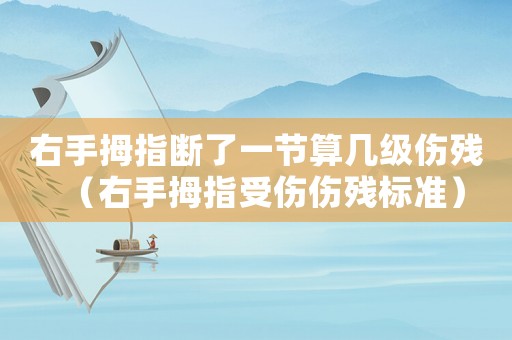 右手拇指斷了一節(jié)算幾級(jí)傷殘（右手拇指受傷傷殘標(biāo)準(zhǔn)）