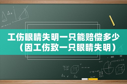 工傷眼睛失明一只能賠償多少（因工傷致一只眼睛失明）