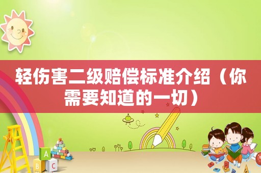 輕傷害二級(jí)賠償標(biāo)準(zhǔn)介紹（你需要知道的一切）