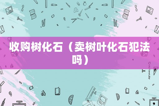 收購樹化石（賣樹葉化石犯法嗎）