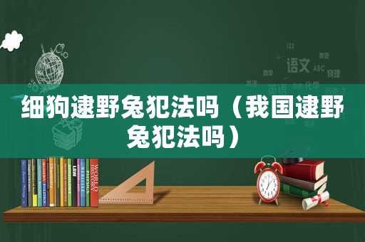 細(xì)狗逮野兔犯法嗎（我國(guó)逮野兔犯法嗎）