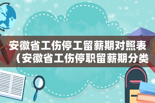 安徽省工傷停工留薪期對照表（安徽省工傷停職留薪期分類表）