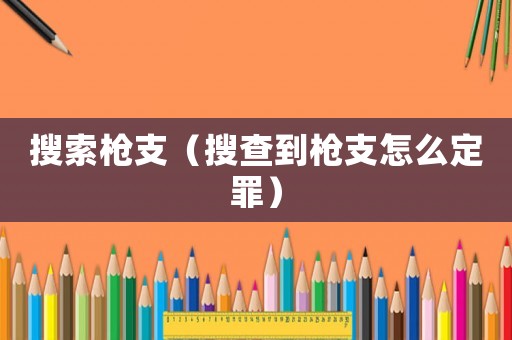搜索槍支（搜查到槍支怎么定罪）