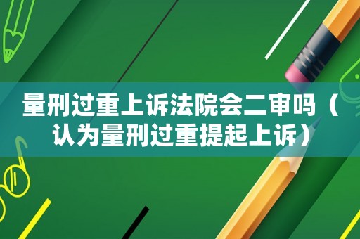 量刑過重上訴法院會二審嗎（認為量刑過重提起上訴）