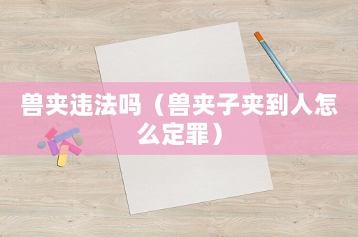 獸夾違法嗎（獸夾子夾到人怎么定罪）