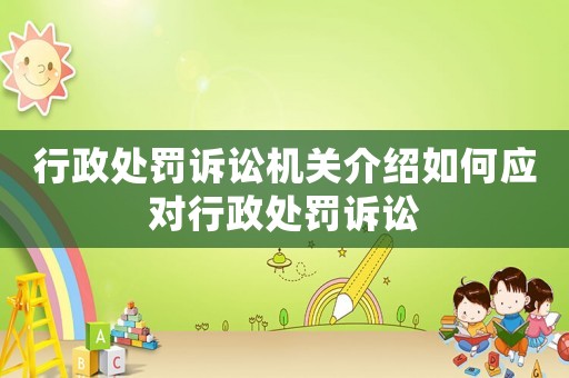 行政處罰訴訟機關介紹如何應對行政處罰訴訟