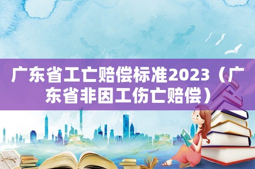 廣東省工亡賠償標(biāo)準(zhǔn)2023（廣東省非因工傷亡賠償）