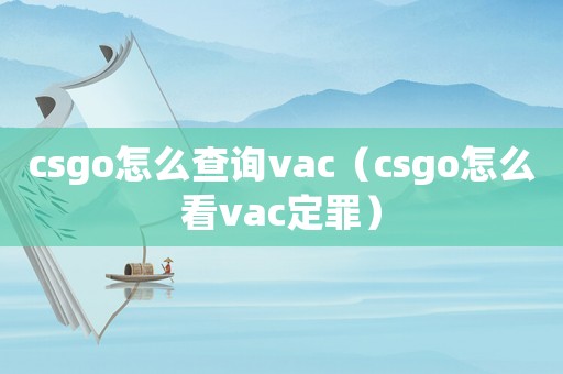 csgo怎么查詢vac（csgo怎么看vac定罪）