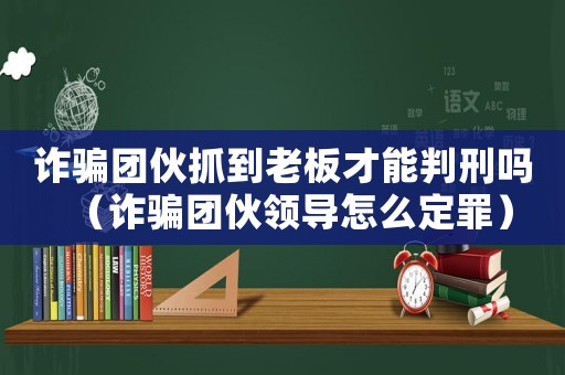 詐騙團伙抓到老板才能判刑嗎（詐騙團伙領導怎么定罪）