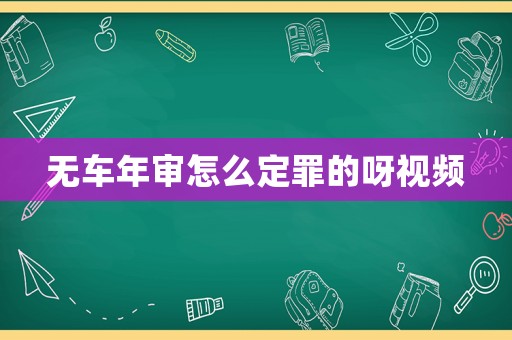 無車年審怎么定罪的呀視頻
