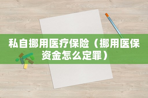 私自挪用醫(yī)療保險（挪用醫(yī)保資金怎么定罪）