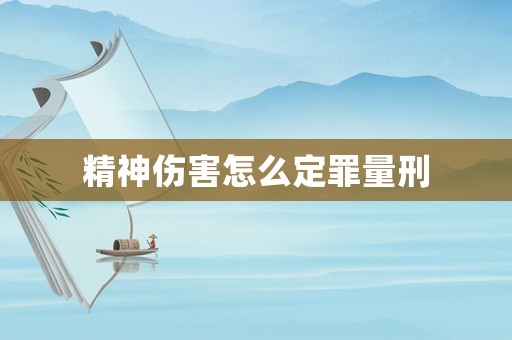 精神傷害怎么定罪量刑