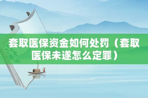 套取醫(yī)保資金如何處罰（套取醫(yī)保未遂怎么定罪）