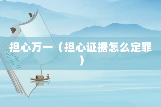 擔(dān)心萬(wàn)一（擔(dān)心證據(jù)怎么定罪）