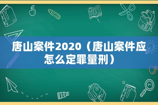 唐山案件2020（唐山案件應怎么定罪量刑）