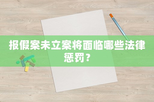 報假案未立案將面臨哪些法律懲罰？