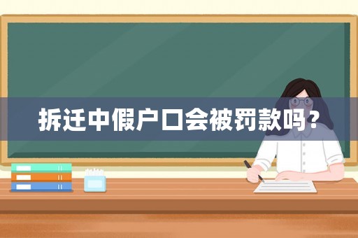 拆遷中假戶口會(huì)被罰款嗎？