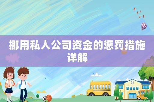 挪用私人公司資金的懲罰措施詳解