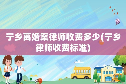 寧鄉離婚案律師收費多少(寧鄉律師收費標準)