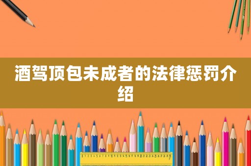 酒駕頂包未成者的法律懲罰介紹