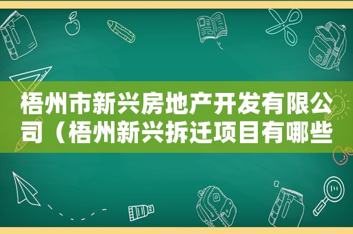 梧州市新興房地產開發有限公司（梧州新興拆遷項目有哪些？）