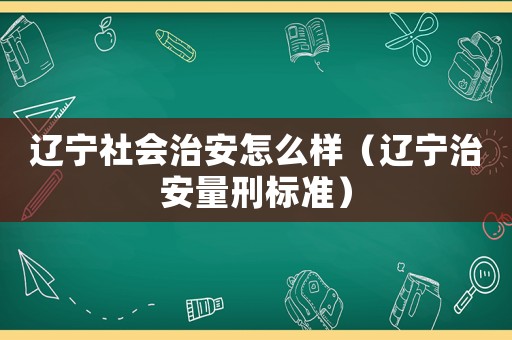 遼寧社會治安怎么樣（遼寧治安量刑標(biāo)準(zhǔn)）