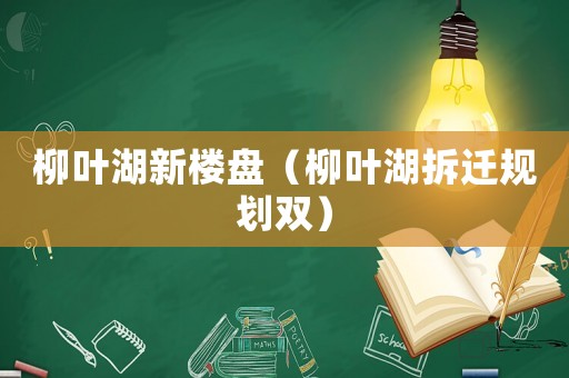 柳葉湖新樓盤（柳葉湖拆遷規(guī)劃雙）