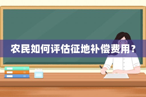 農民如何評估征地補償費用？