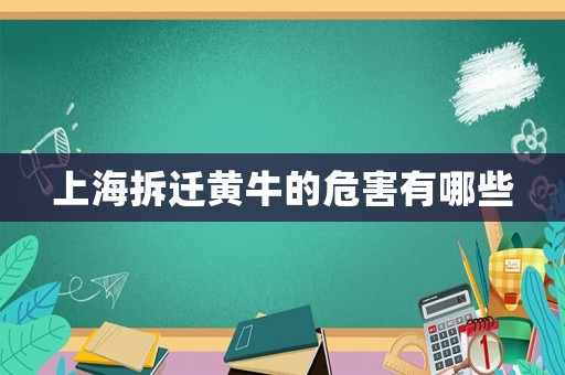 上海拆遷黃牛的危害有哪些
