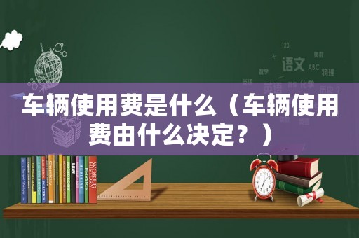 車輛使用費是什么（車輛使用費由什么決定？）