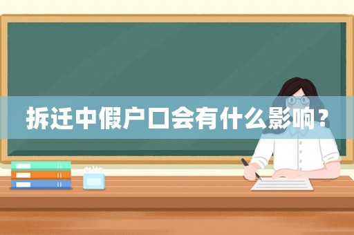 拆遷中假戶口會有什么影響？