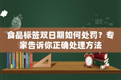 食品標簽雙日期如何處罰？專家告訴你正確處理方法