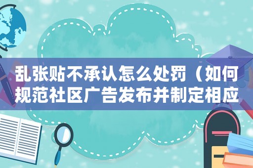 亂張貼不承認怎么處罰（如何規范社區廣告發布并制定相應懲罰措施）
