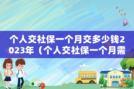 個人交社保一個月交多少錢2023年（個人交社保一個月需要交多少錢）
