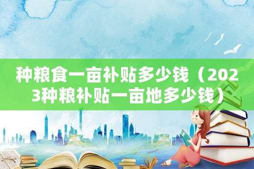 種糧食一畝補貼多少錢（2023種糧補貼一畝地多少錢）