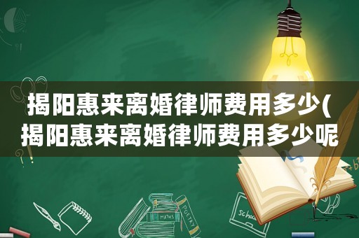 揭陽(yáng)惠來(lái)離婚律師費(fèi)用多少(揭陽(yáng)惠來(lái)離婚律師費(fèi)用多少呢)