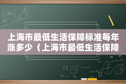 上海市最低生活保障標準每年漲多少（上海市最低生活保障的標準）
