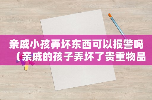 親戚小孩弄壞東西可以報警嗎（親戚的孩子弄壞了貴重物品怎么辦）