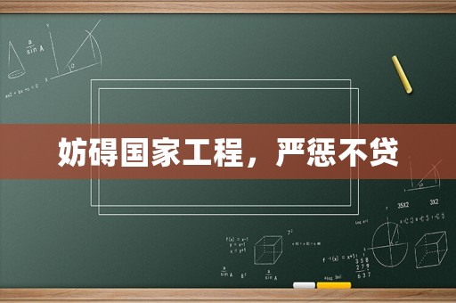 妨礙國家工程，嚴(yán)懲不貸