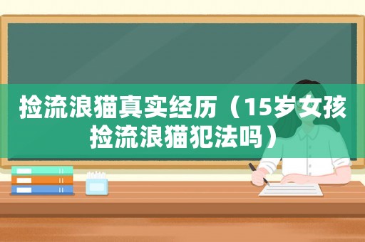 撿流浪貓真實經歷（15歲女孩撿流浪貓犯法嗎）