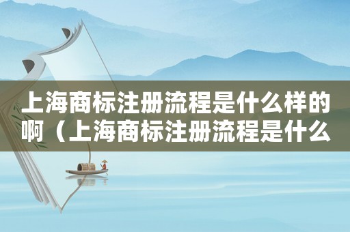 上海商標(biāo)注冊(cè)流程是什么樣的啊（上海商標(biāo)注冊(cè)流程是什么樣的）