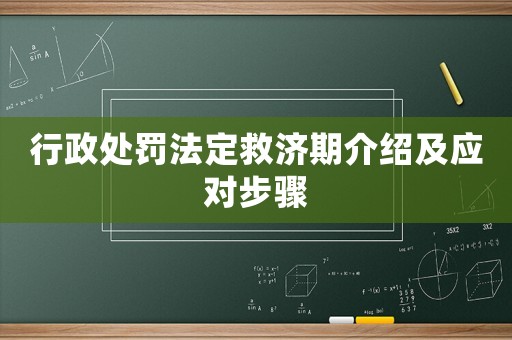 行政處罰法定救濟(jì)期介紹及應(yīng)對(duì)步驟