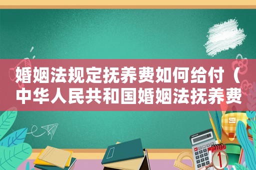 婚姻法規定撫養費如何給付（中華人民共和國婚姻法撫養費）