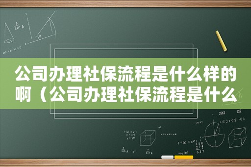 公司辦理社保流程是什么樣的啊（公司辦理社保流程是什么樣的）