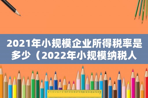 2021年小規模企業所得稅率是多少（2022年小規模納稅人企業所得稅稅率）