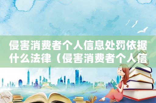 侵害消費者個人信息處罰依據什么法律（侵害消費者個人信息處罰依據）