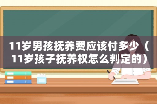 11歲男孩撫養費應該付多少（11歲孩子撫養權怎么判定的）