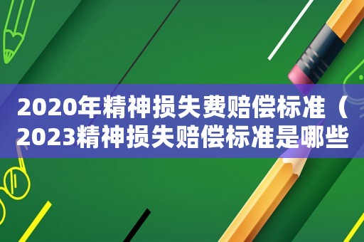 2020年精神損失費賠償標(biāo)準(zhǔn)（2023精神損失賠償標(biāo)準(zhǔn)是哪些呢）