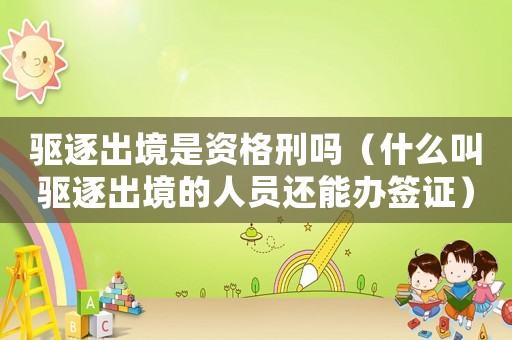 驅逐出境是資格刑嗎（什么叫驅逐出境的人員還能辦簽證）