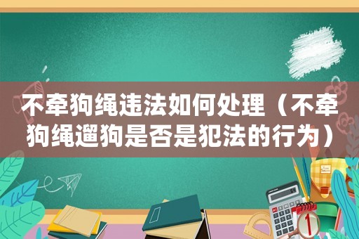 不牽狗繩違法如何處理（不牽狗繩遛狗是否是犯法的行為）